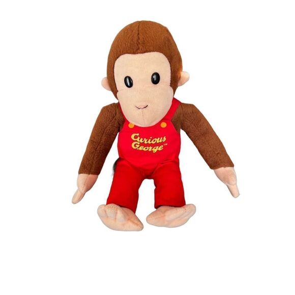 Curious George Plush in Red overall Stuffed Animal 12” - Picture 6 of 6